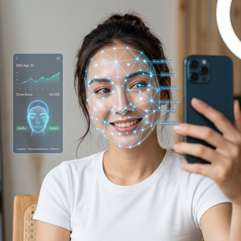 Real-time face analysis selfie scan